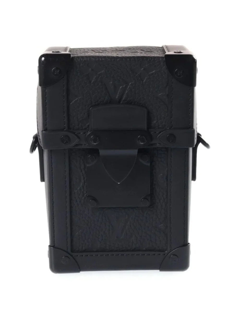 Louis Vuitton Vertical Trunk Wearable Wallet Monogram Shoulder Bag Leather Black